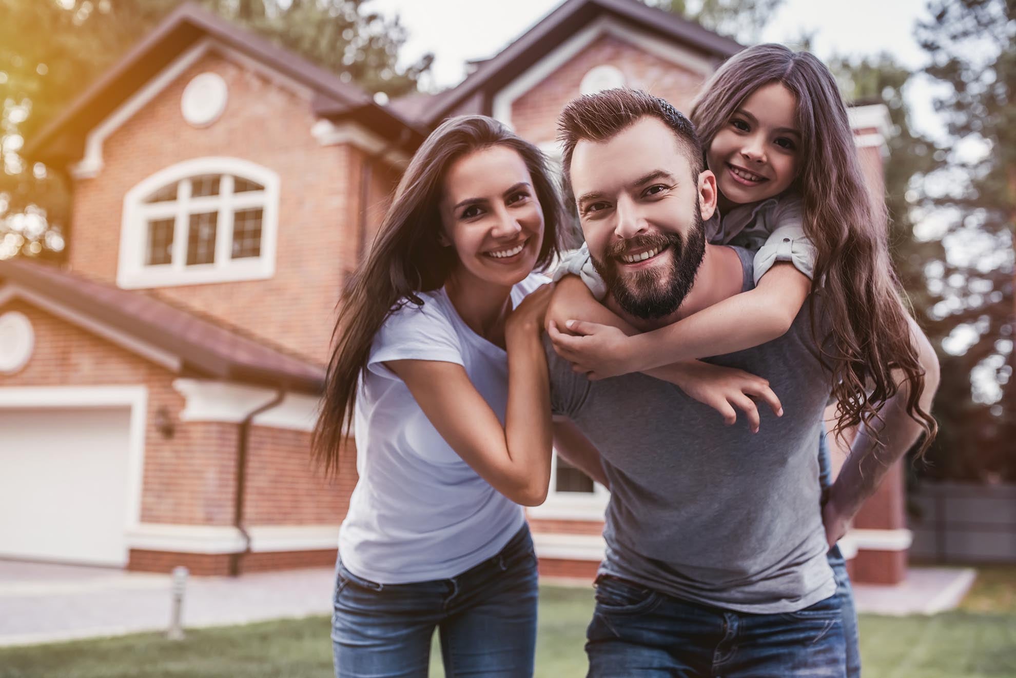 Happy family outdoors in Temple Texas enjoying Central Texas lifestyle