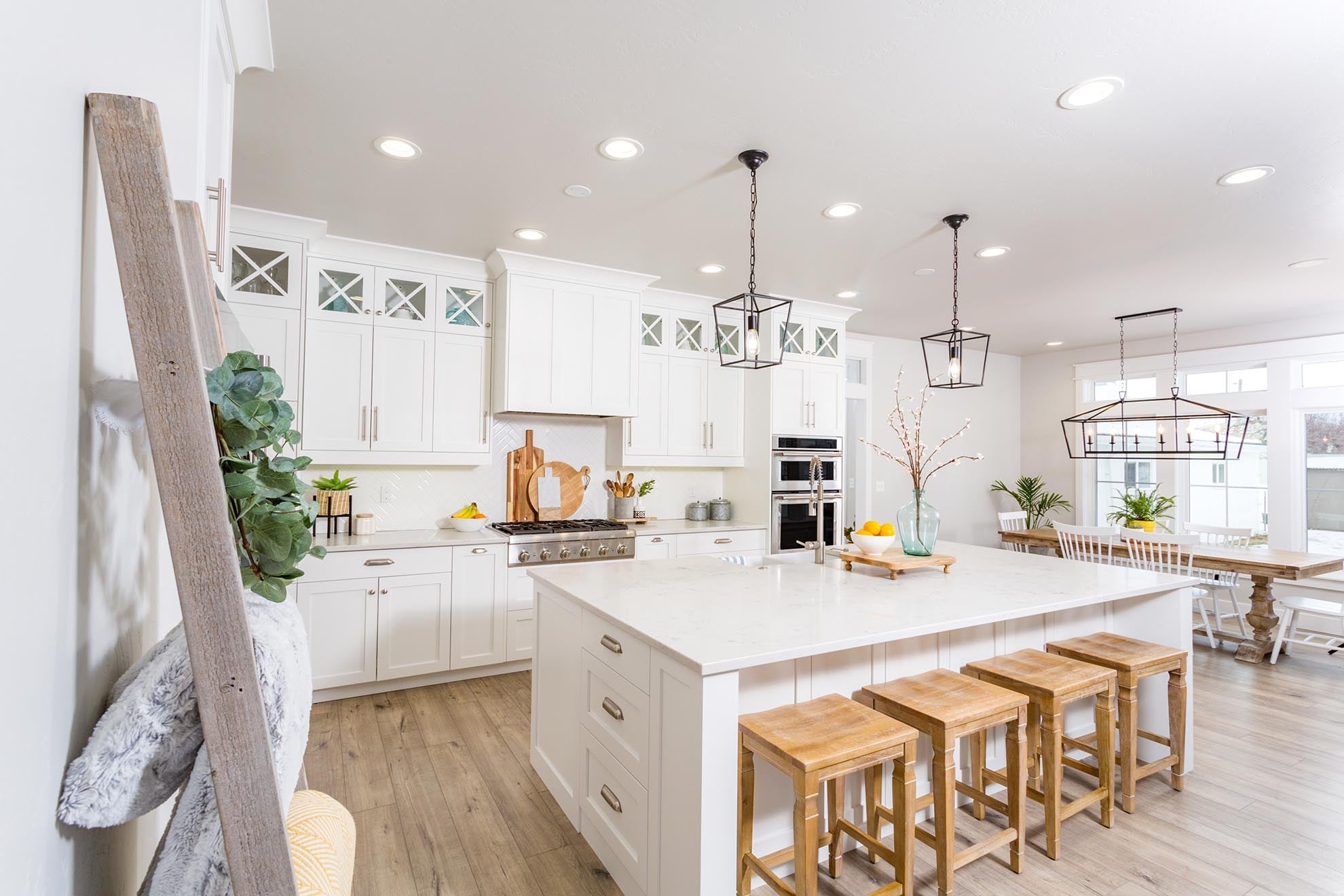 Modern farmhouse interior in Central Texas rental