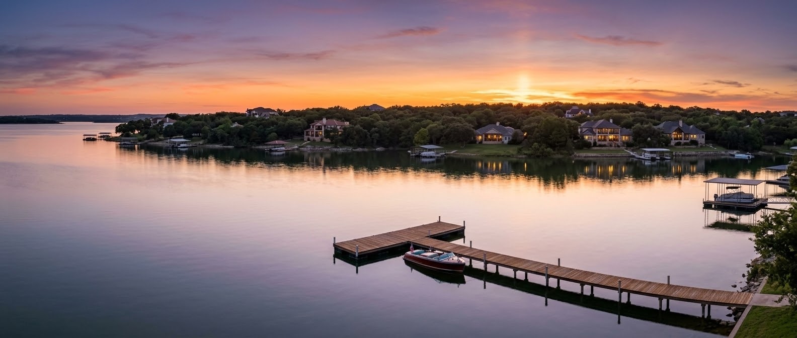 Belton Lake waterfront homes near Morgans Point Resort