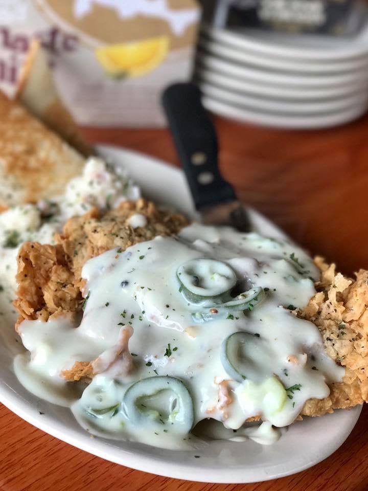 Chicken fried steak at Back Porch Drafthouse in Temple TX