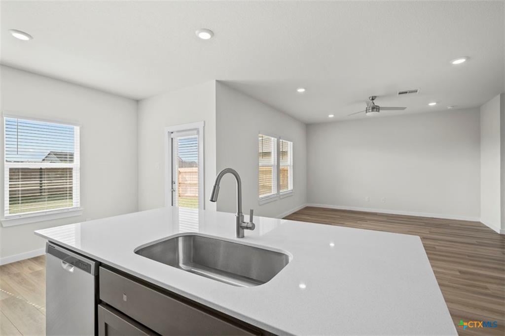 Example kitchen island in a Pecan Creek home