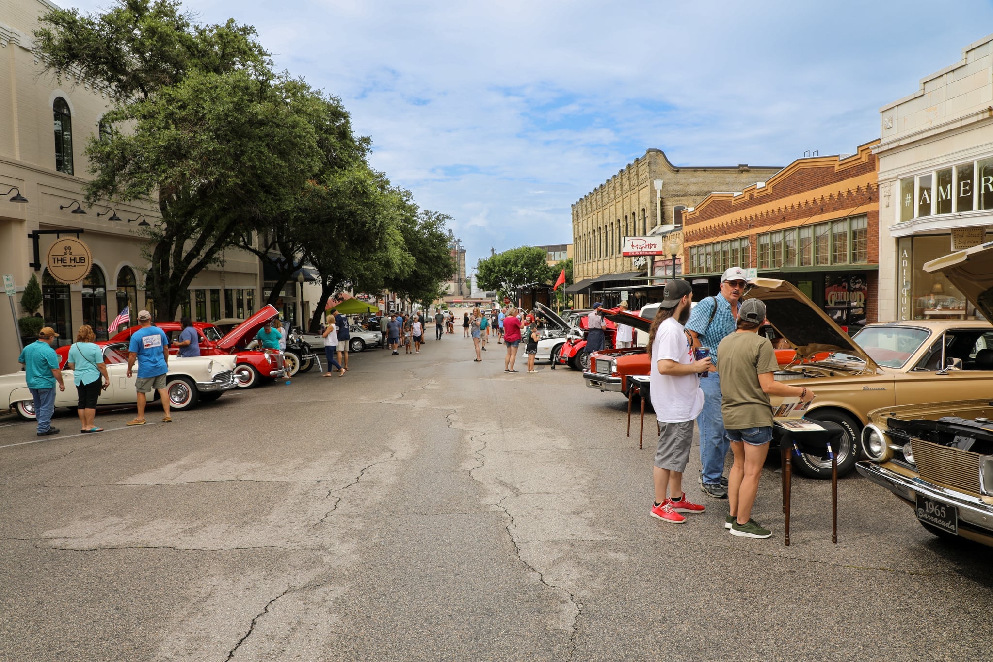 Downtown Temple Texas car show event showcasing local community culture