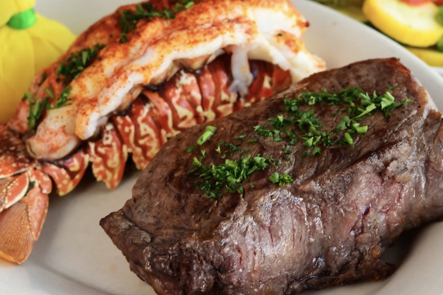 USDA Prime steak and lobster at Cheeves Brothers Steakhouse, Temple TX