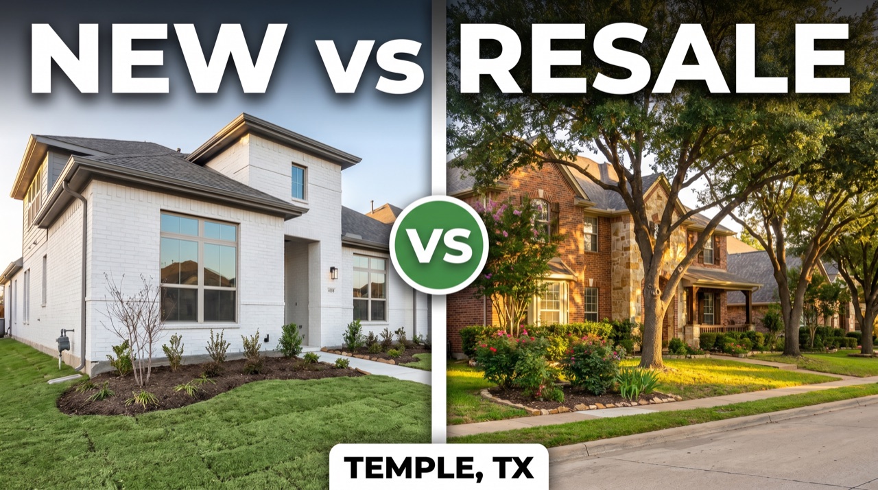 New construction vs resale homes in Temple, TX — Taylor Dasch breaks down the real numbers