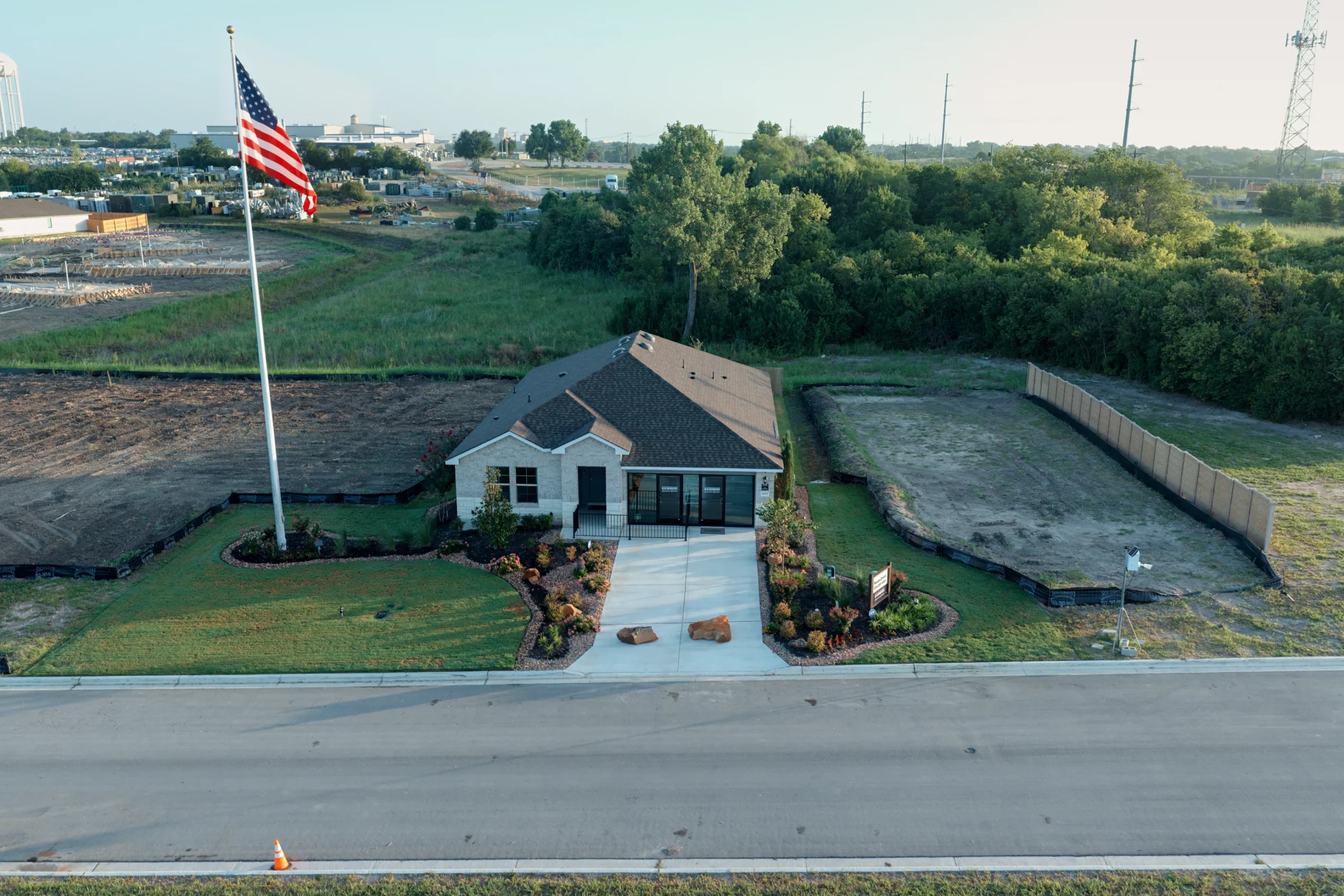 Front view of the D.R. Horton Pecan Creek model home in Temple Texas