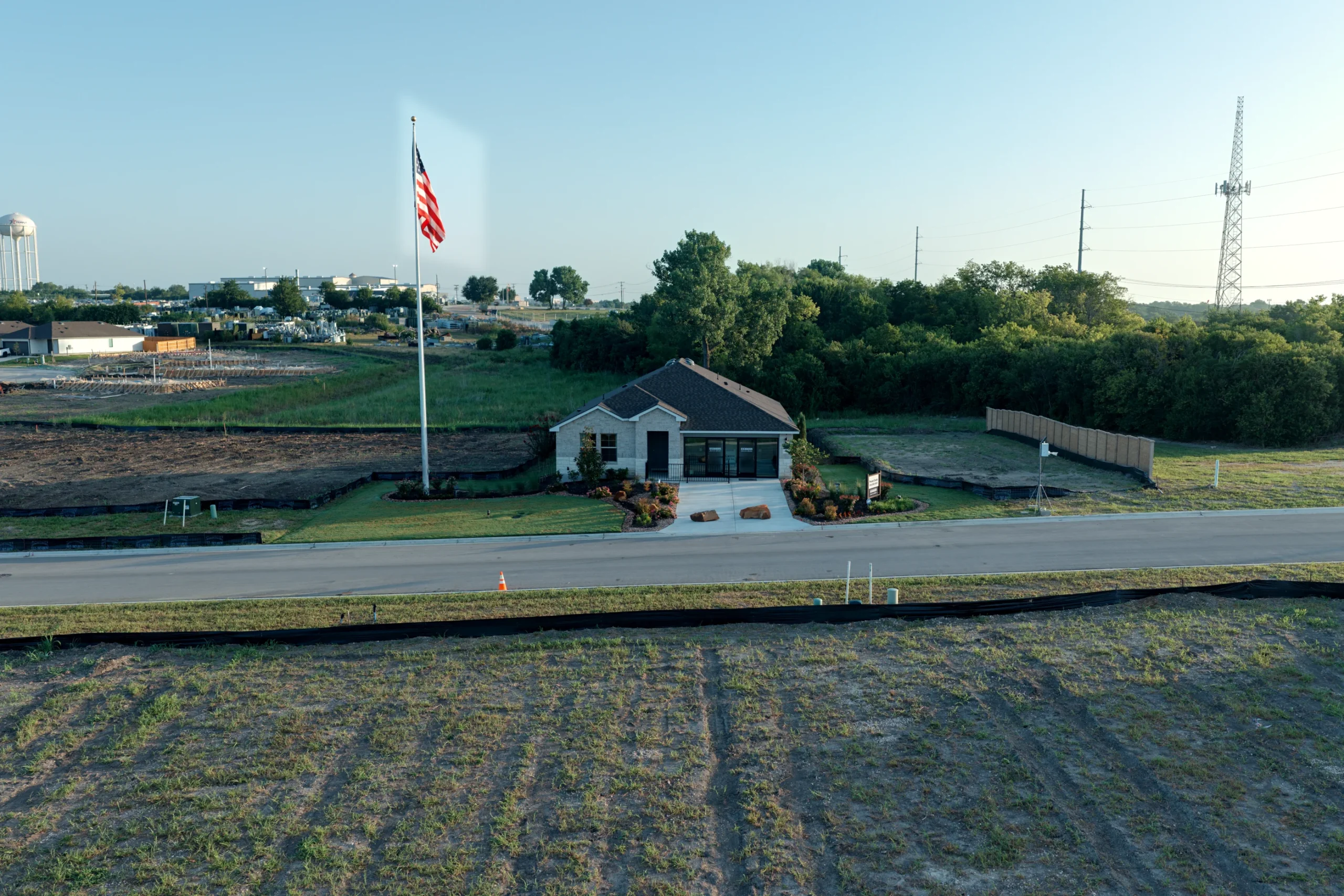 Wide view of the D.R. Horton Pecan Creek model home