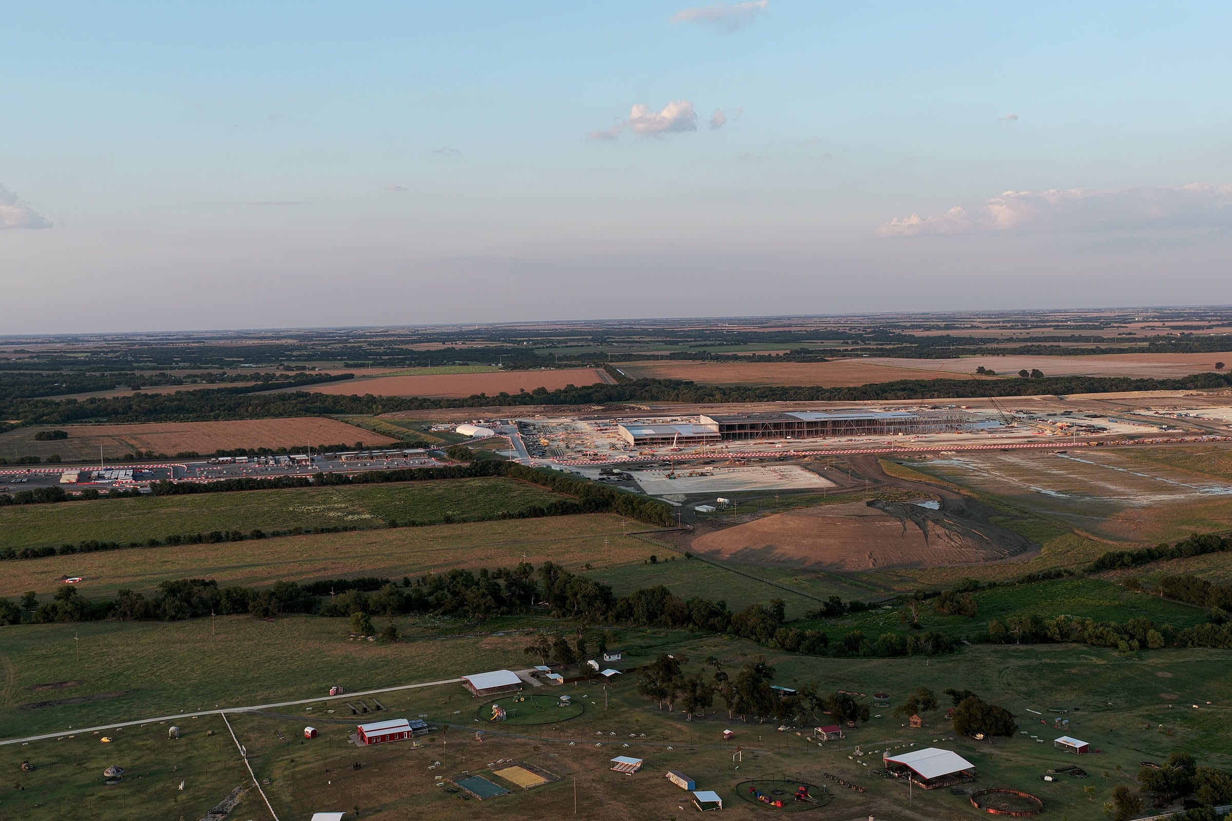 Rowan Project Temple data center under construction on Bob White Road in Temple, TX, August 2026
