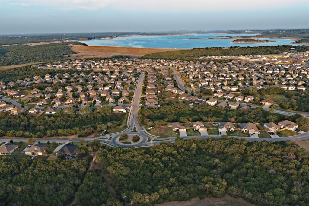 Three Creeks neighborhood in Belton photographed from above by Taylor Dasch