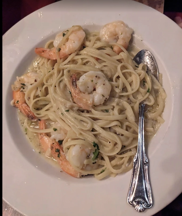 Shrimp pasta at Pignetti's Italian restaurant in Temple TX